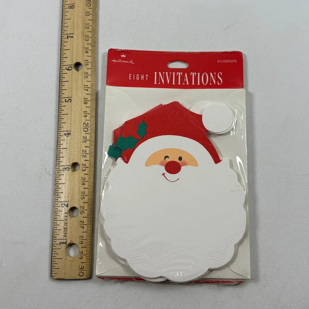 Vintage Hallmark Santa Claus Christmas Party Invitations 3 Packs 24 Total